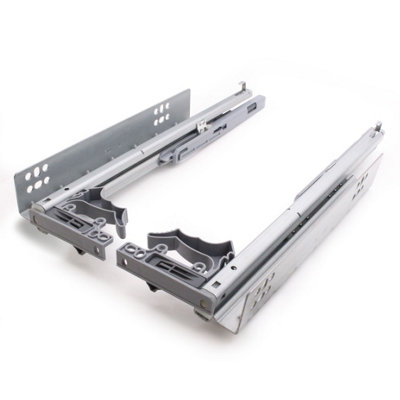 EAI Undermount Drawer Runners Soft Close Tandem Concealed Under Drawer Mount Double Extension 30kg Max 250mm