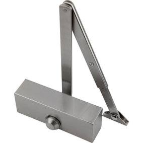 EAI Universal Overhead Door Closer, Dual Handed, Push or Pull Side - Power Size 3 - Silver