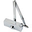 EAI Universal Overhead Fire Door Closer Dual Handed Push or Pull Side - Power Size 3 - Pol Chrome