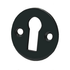EAI - Victorian Keyhole Escutcheon - 32mm - Matt Black
