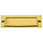 EAI Victorian Letter Plate / Box Postal Knocker - 250x76mm - Polished Brass