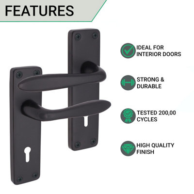 EAI - Victorian Lever Lock Handle for Internal Doors Sassari Pattern ...