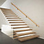 EAI - Wooden Handrail Kit - Interior Use - 3600mm - Red Oak Timber / Brushed Silver