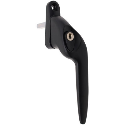 EAI Yale Quartus Cranked Espagnolette Window Handle Right Hung - 40mm Spindle - Black