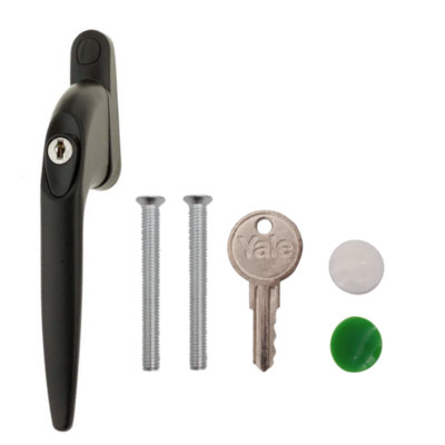 EAI Yale Trojan Sparta Quartus Inline Window Espagnolette Handle - Black - 40mm