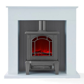 Ealing 1.8KW Fireplace Suite - 2 heat settings & adjustable thermostat