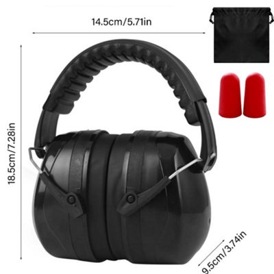 Ear Defenders SNR 34dB Ear Muffs Protectors Hearing Adjustable Adult Kids