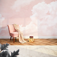 Early Light mural in pink (350cm x 240cm )
