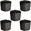 EarlyGrow 5-Pack 56 litres (15 US gallon) Fabric Plant Grow Bags Heavy Duty Breathable Nonwoven Smart Growing Growbag Planter Pot