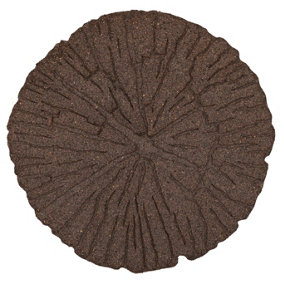 Earth brown Single size Cracked log Stepping stone - Pack of 1