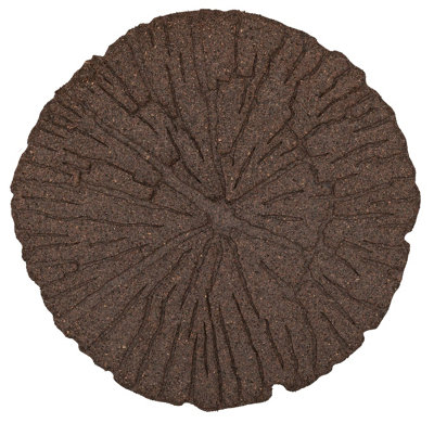 Earth brown Single size Cracked log Stepping stone - Pack of 2 | DIY at B&Q