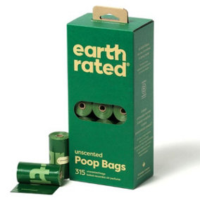 Earth Rated Poop Bags 315 Unscented Bags 21 Rolls x 15