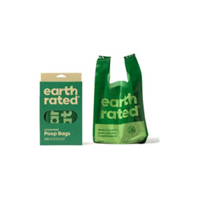 Earth Rated Tie Handle Poop Bags 120 Unscented Bags 8 Rolls x 15