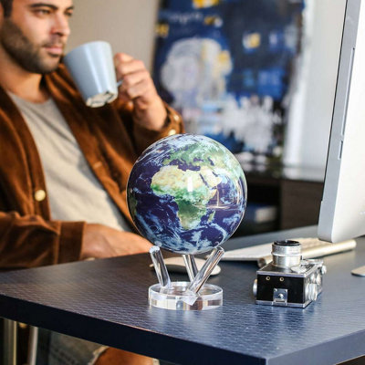 Earth With Clouds Mova Globe 4.5"