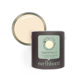 Earthborn Eggshell No. 17 Vanilla, eco friendly water based wood work and trim paint, 2.5L