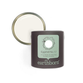 Earthborn Eggshell No. 17 White Clay, eco friendly water based wood work and trim paint, 2.5L