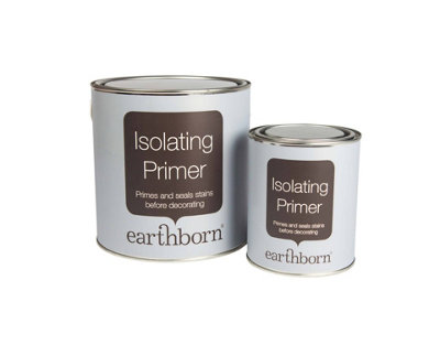 Earthborn Isolating Primer, water based wall and ceiling stain sealant and primer, matt, 2.5L