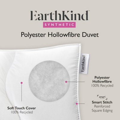 Earthkind Synthetic Duvet, 2 Medium Pillows, 13.5 Tog, Single