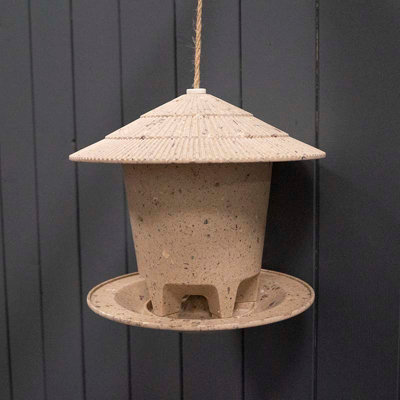 Earthy Sustainable Coffee Deluxe Round Bird Feeder