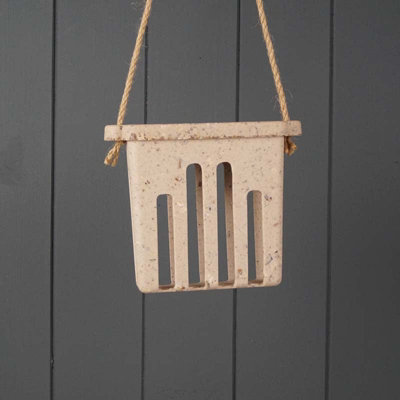 Earthy Sustainable Coffee Suet Cake Bird Feeder