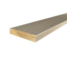 Eased Edge C16 Grade Timber Joists Kiln Dried 44x220mm Untreated Length of 100cm