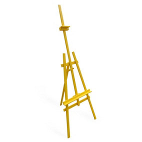 Easel 1800MM HIGH Display Pine Wood Canvas Picture Holder - Yellow