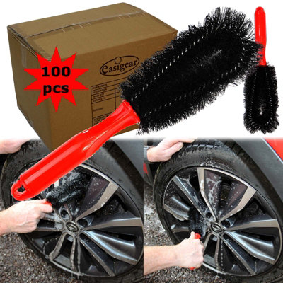 Easigear 100 pcs Car Alloy Wheel Brush Cleaning Soft Non- Scratch Bristles Clean Motorcycle Bike