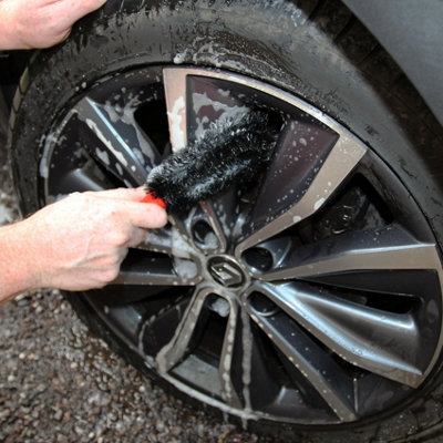 Easigear 100 pcs Car Alloy Wheel Brush Cleaning Soft Non- Scratch Bristles Clean Motorcycle Bike - 7