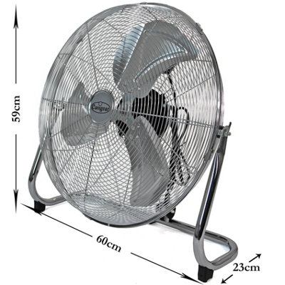 Easigear 20in High Velocity Floor Fan Air Cooling for Gym Home Industrial Workshop - 4