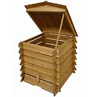 Easigear 328L Wooden Compost Bin in BeeHive Style