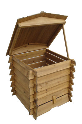Easigear 328L Wooden Compost Bin in BeeHive Style
