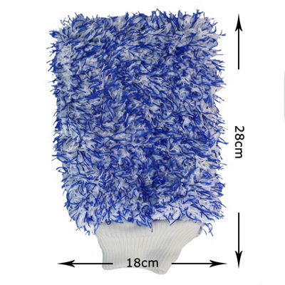 Easigear Car Washing Glove Microfiber Sponge Clean Dust Scrub Polish Glove 2pcs - 8