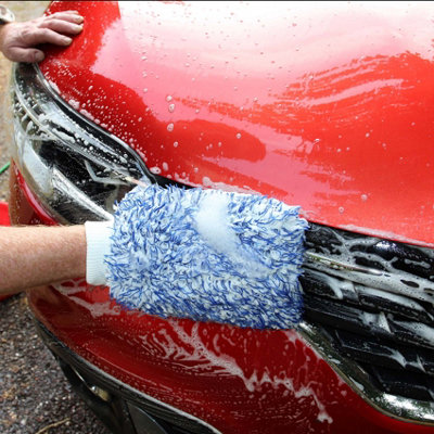 Easigear Car Washing Glove Microfiber Sponge Clean Dust Scrub Polish Glove 4pcs