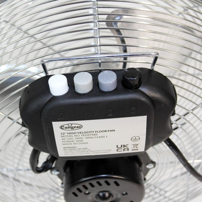 Easigear Electric Metal Floor Fan 12inch High Velocity for Gym Industrial Home Workshop - 4