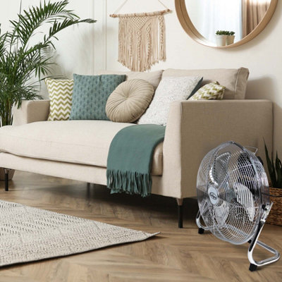 Easigear Electric Metal Floor Fan 12inch High Velocity for Gym Industrial Home Workshop - 8