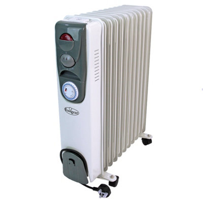 Portable electric radiators with thermostat and shop timer