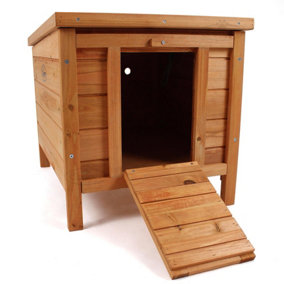 Easigear Wooden Pet Hide Shelter Hutch for Rabbit Guinea Pig Tortoise Duck Chicken House