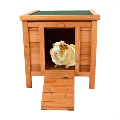 Easigear Wooden Pet Hide Shelter Hutch for Rabbit Guinea Pig Tortoise Duck Chicken House