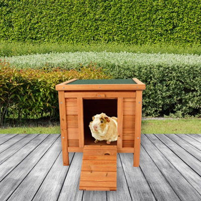 Easigear Wooden Pet Hide Shelter Hutch for Rabbit Guinea Pig Tortoise Duck Chicken House - 3