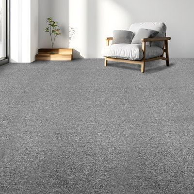 Easimat Carpet Tiles Heavy Duty in Grey 20pcs 5SQM Commercial Office Home Shop Retail Flooring