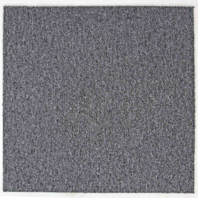 Easimat Carpet Tiles Heavy Duty in Grey 20pcs 5SQM Commercial Office Home Shop Retail Flooring