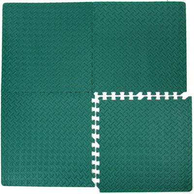 Easimat Interlocking EVA Gym Yoga Mats in Green Anti Fatigue Soft