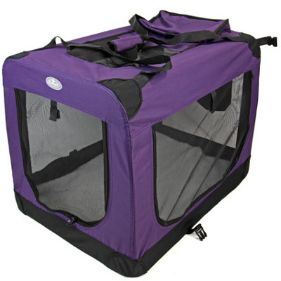 Easipet Fabric Pet Carrier Purple Large DIY at B&Q