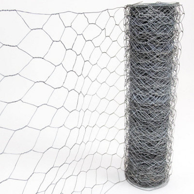 Easipet Galvanised Chicken Wire Mesh Fencing/Netting for Rabbit Fence Garden 50mm x 90cm x 50m (22g)
