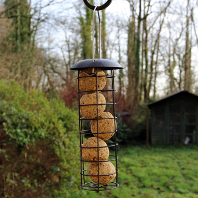 Outdoor Hanging Wild Bird Feeder - Bird Fat Ball Holder and for