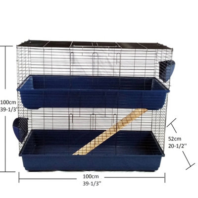 Double storey rabbit clearance hutch