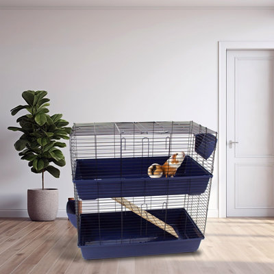 Double rabbit hutch outlet indoor