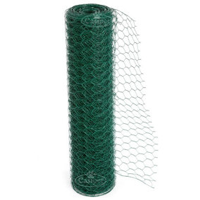 Easipet PVC Coated Green Chicken/Rabbit Wire Mesh Aviary Fencing Garden 50mm x 90cm x 25m