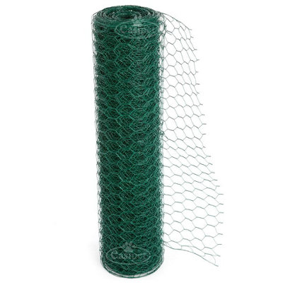 Easipet PVC Coated Green Chicken/Rabbit Wire Mesh Fencing Garden 50mm x 120cm x 25m