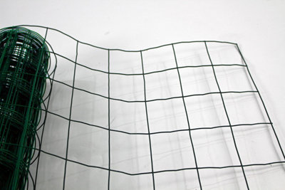 Easipet PVC Coated Wire Mesh Fencing Green Galvanised Garden Fence 120cm x 25m